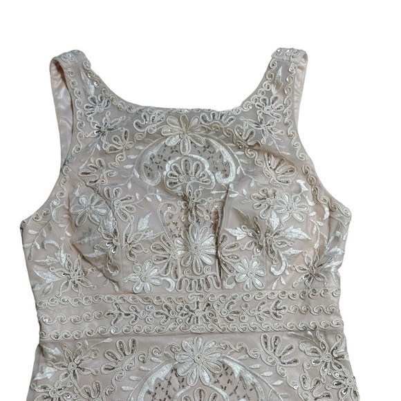 Sue Wong Nocturne Champagne Blush Embroidered Cocktail Dress Women’s US 4 - Picture 2 of 8